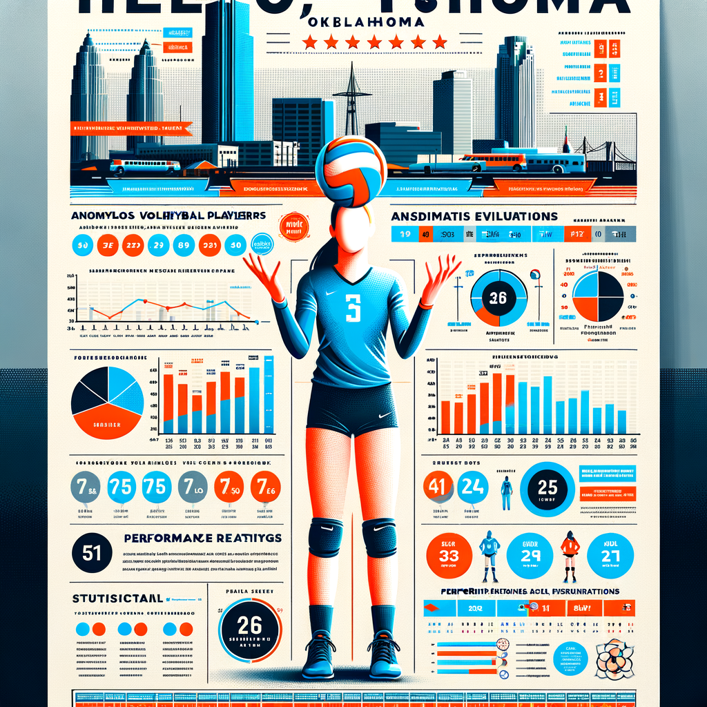 Infographic of Tulsa Volleyball Player Reviews, showcasing detailed Player Performance in Tulsa Volleyball, including ratings, stats, skills, and performance analysis for a comprehensive player evaluation report.